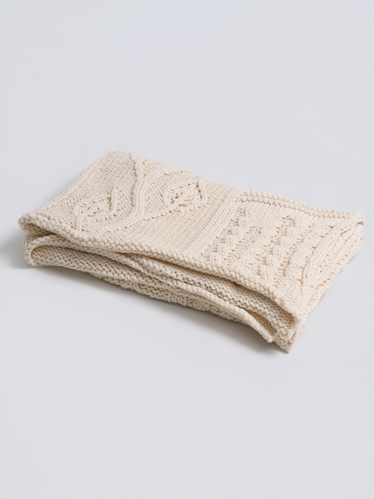 Hand-woven Cable Knit Blanket
