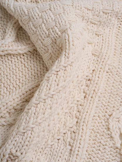 Hand-woven Cable Knit Blanket