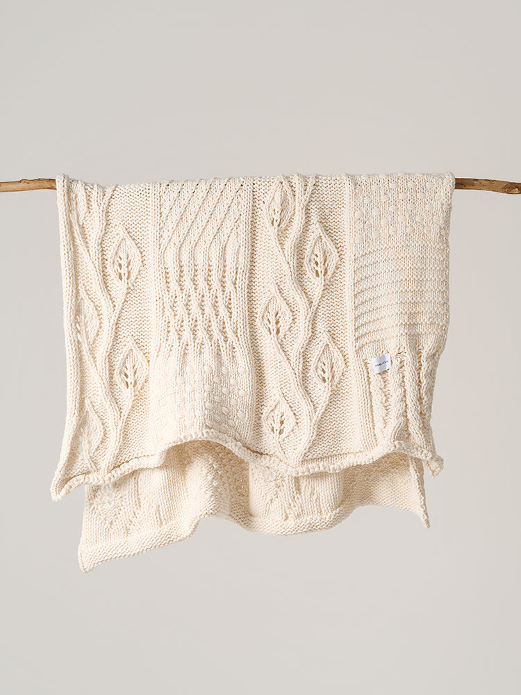 Hand-woven Cable Knit Blanket