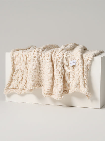 Hand-woven Cable Knit Blanket